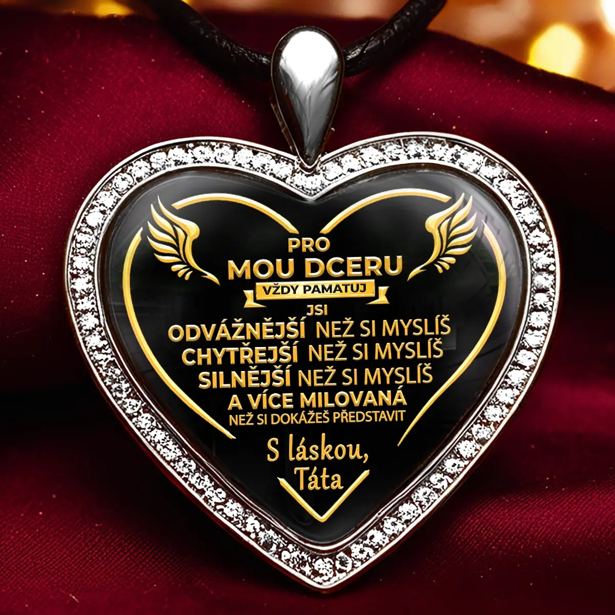 Medailonek a Speciální Vzkaz „Pro Mou Dceru“ + Bonusový Certifikát (Stříbro)